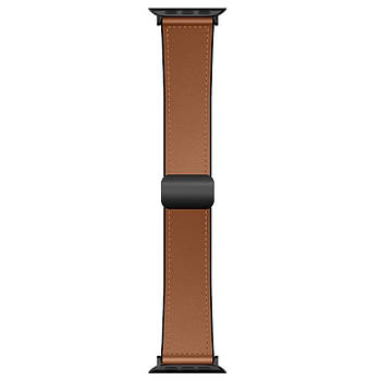 Ремінець Hoco WA34 Basic magnetic buckle silicone leather strap для Apple watch 44/45/46/49mm Brown