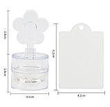 Прозорий штамп для стемпінгу "Квітка" зі стразами + пластина (скрабер) для дизайну нігтів 367, фото 2