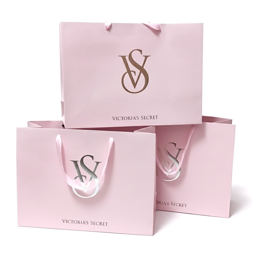 *25 шт* Пакет великий XL рожевий Victoria's Secret ОПТ  410х300х150 мм, фото 1