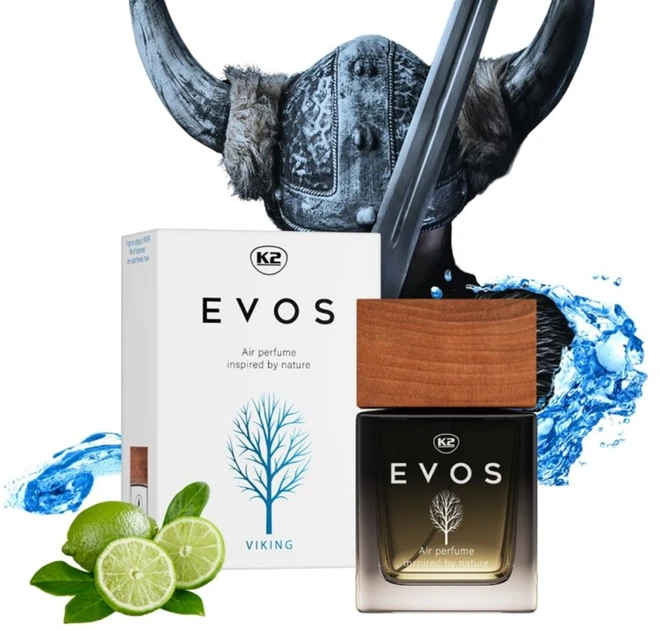 Автомобільний ароматизатор (освіжувач) повітря "вікінг"/K2 EVOS VIKING 50ML, фото 1