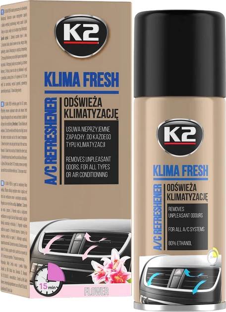 Ароматизатор (освіжувач) системи кондиціонування "квітка"/ K2 PERFECT KLIMA FRESH 150ML FLOWER, фото 1