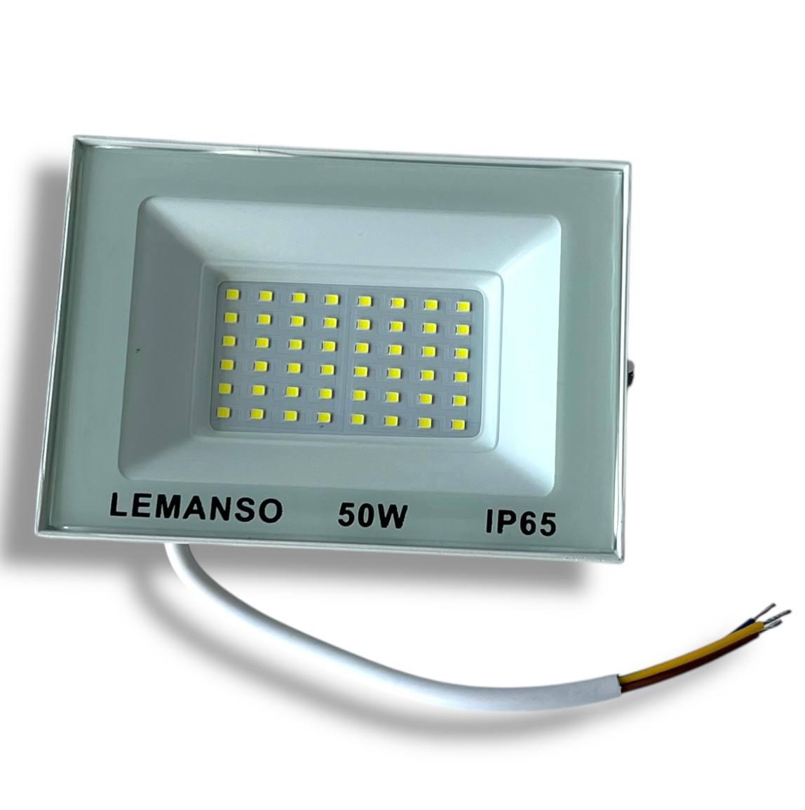 Прожектор LED 50w 6500K IP65 3400LM LEMANSO білий / LMP33-50, фото 1
