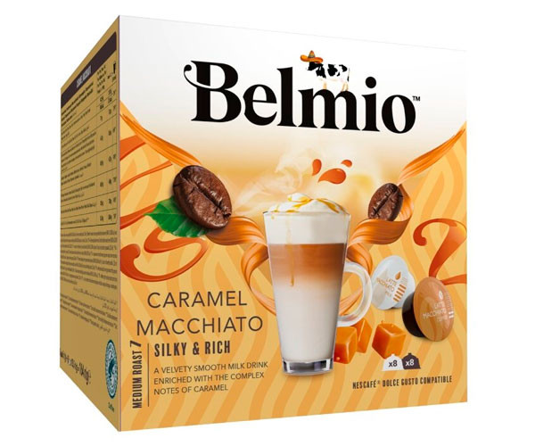 Кава в капсулах Belmio Dolce Gusto Latte Macchiato Caramel 16 шт Бельміо Дольче Густо Карамель, фото 1