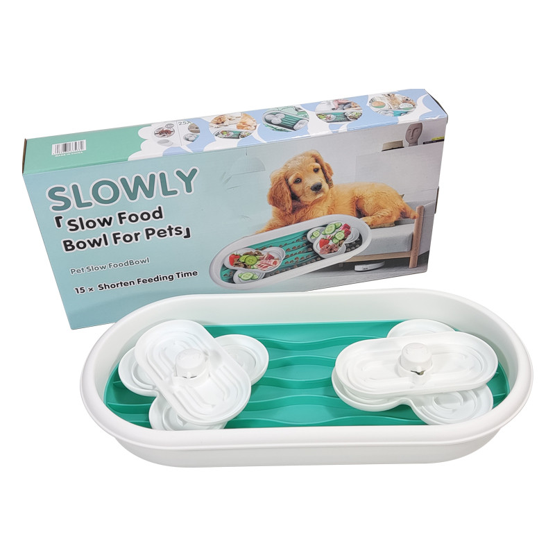 Подвійна годівниця лабіринт для повільного годування тварин Slow Food Bowl For Pets, фото 1