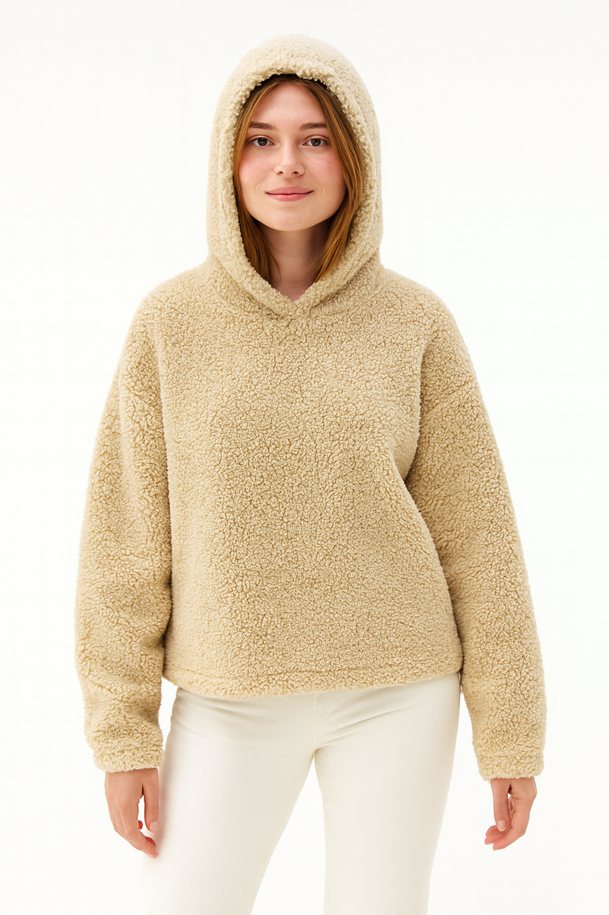 Худі жіноче Тедді бежеве, фото 1