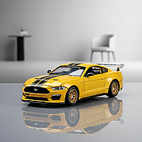 Машинка дитяча спортивна Ford Mustang жовта, іграшкова машинка для дітей масштаб 1:42