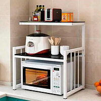 Настільна полиця для мікрохвильової печі та посуду 75х50х35 см Стелаж та органайзер для мікрохвильової печі