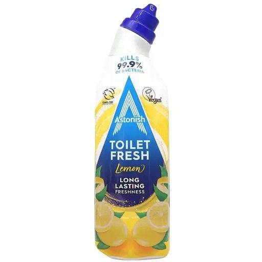 Гель для чищення туалету з ароматом лимона 750 мл Astonish Fresh WC жовтий, фото 1