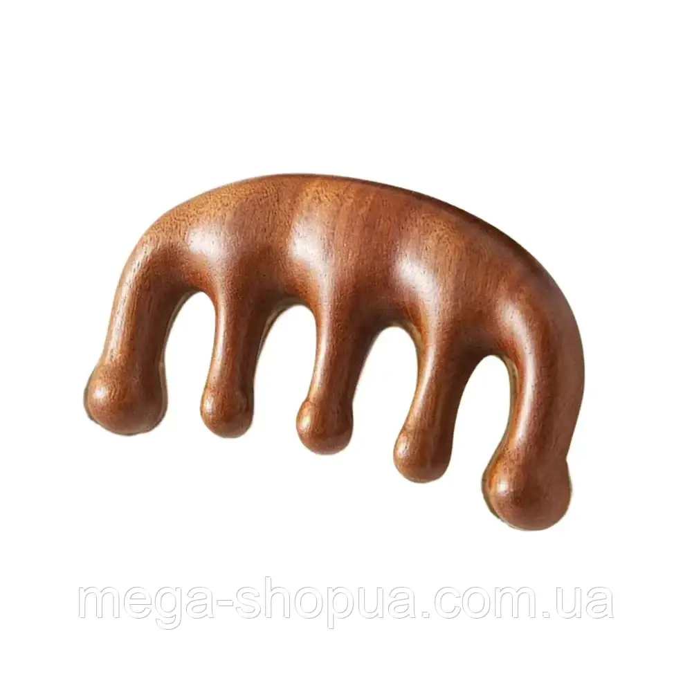 Акупресурний гребінь гуаша масажер із сандалового дерева для обличчя, голови та тіла Xioki W-100