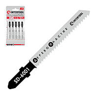 ПНабір полотен 5 од. для лобзика. Робоча довжина 50 мм, відстань між зубами 2.0 мм, для роботи по дереву і пластику