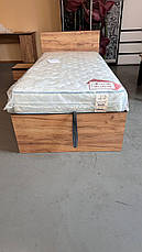 Ліжко 90 + підйомний ортопедичний внесок під матрац Бруклін, Меблі Сервіс, Дуб крафт золотий, фото 4