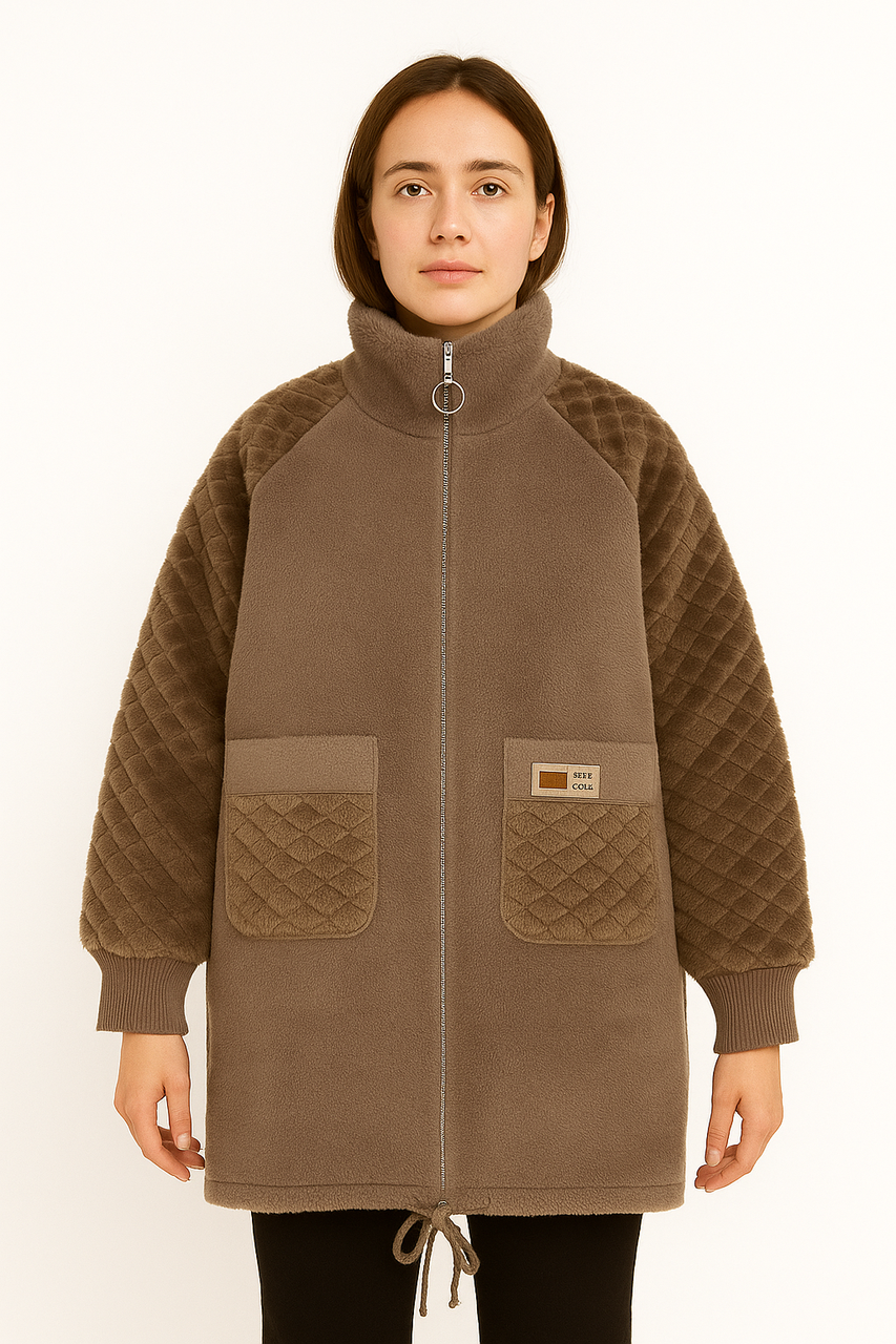 Кофта жіноча альпака коричнева (6694), фото 1