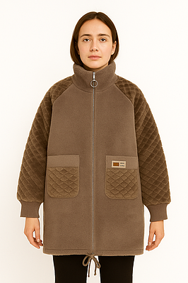 Кофта жіноча альпака коричнева (6694)