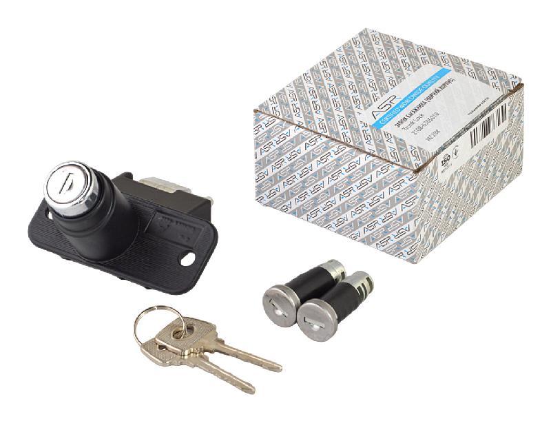 Замок багажника ВАЗ 2108, ВАЗ 2109 з ключами та личинками дверей (чорний корпус), фото 1