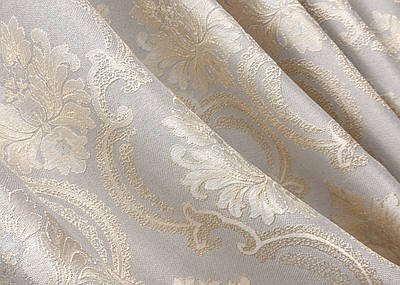 Залишок (1х2,8м.) шторної тканини льон "Корона Марія". Колір світло-сірий з золотистим. Код 1268ш 01-0311