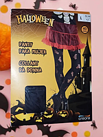 Колготки на Хелловін з кажанами жіночі 40 den L чорно-червоний