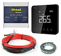 Комплект теплый пол CableKit Sensor-75 (0,4-0,5 м2 ) Нагревательный кабель + терморегулятор 4HEAT