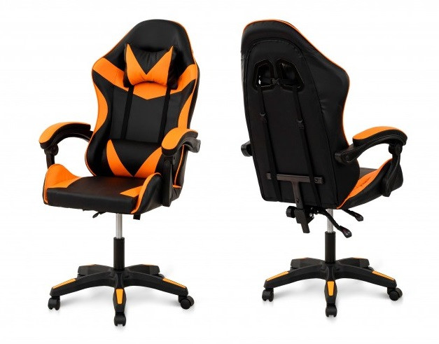 Крісло геймерське Слім Мікс меблі, колір   чорний / помаранчевий