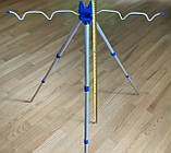 Легка компактна фідерна тринога, трипод, підставка для вудлищ алюмінієва, фото 7