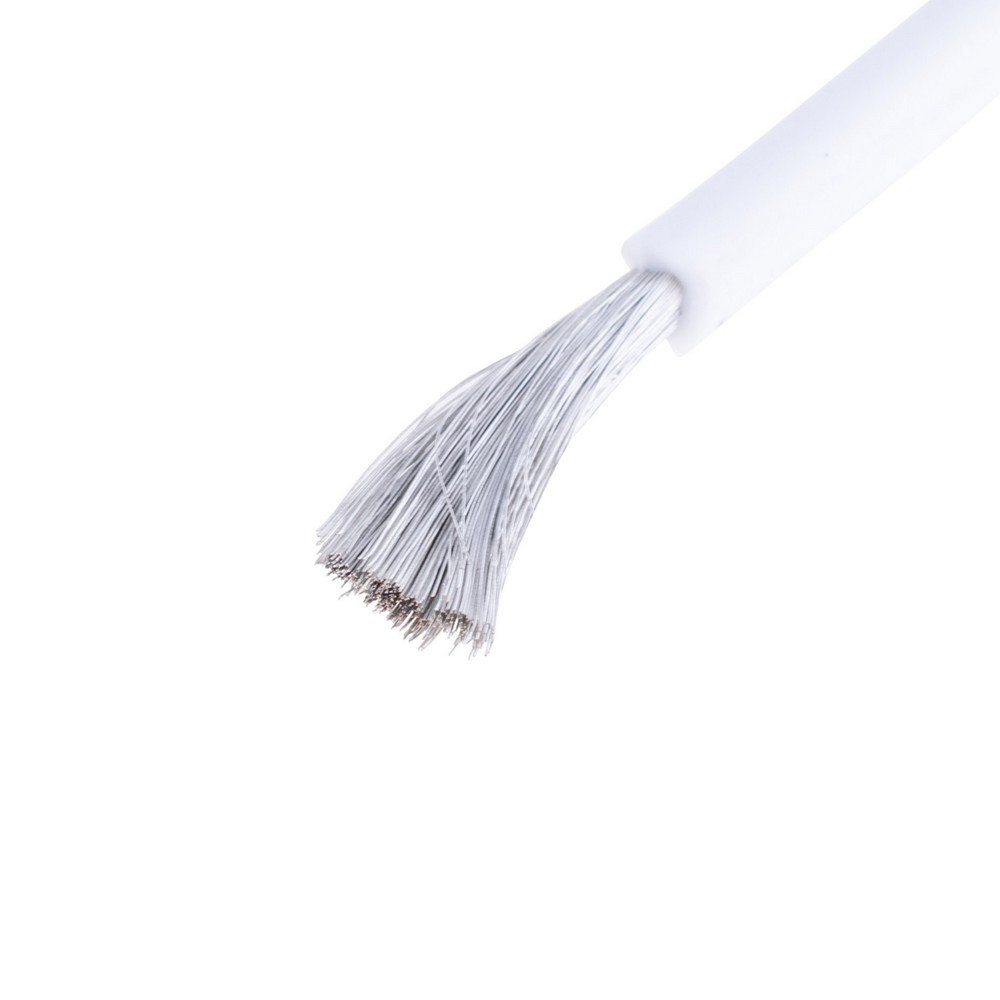 Силіконовий дріт 14AWG (2.0mm2-400/0.08TS) білий, 1 м