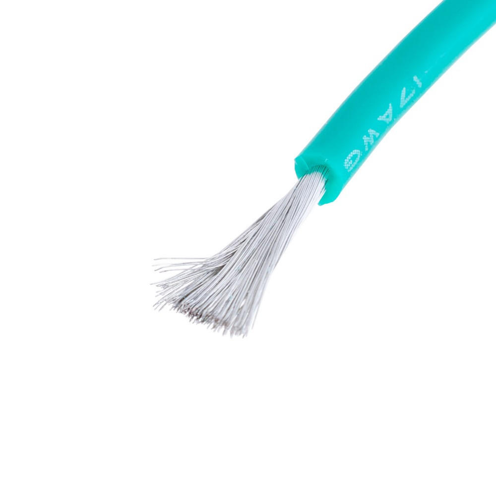 Силіконовий дріт 17AWG (1.05mm2-210/0.08TS) зелений, 1 м