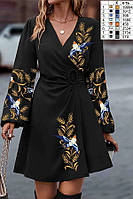 Заготовка для вишиванки Сукня жіноча з ластівками та колосками коротка Бохо 244 ТМ "Світанок"