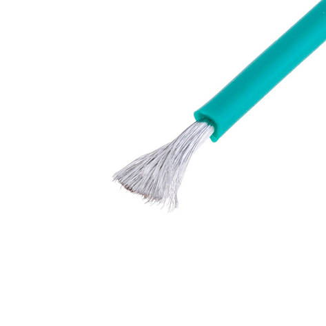 Силіконовий дріт 14AWG (2.0mm2-400/0.08TS) зелений, 1 м, фото 1