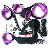 БДСМ набір із 10 предметів (2) - Бузковий - Садо-мазо