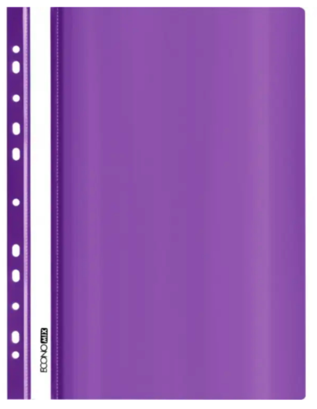 Папка-швидкозшивач А4 Е38504-12 з перфорацією, фіолетова, фото 1