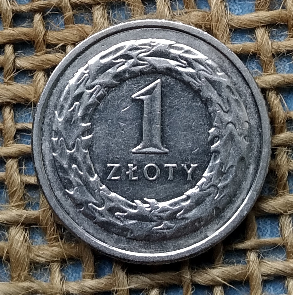 1 злотий 2016 року. Польща, фото 1