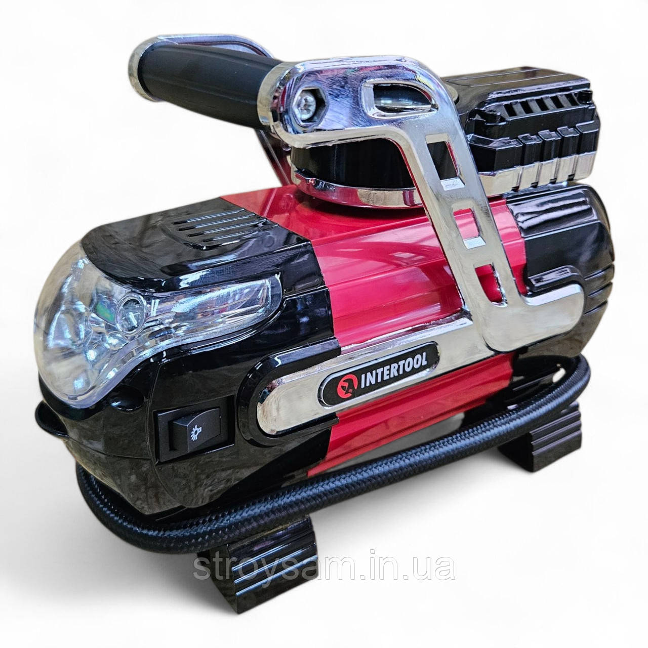 Компресор автомобільний 12в один циліндр Intertool АС-0002, фото 1