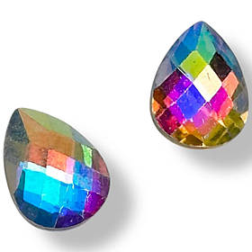 Камни-стразы хамелеон крапля №1 (2 шт) для объемного дизайна ногтей.