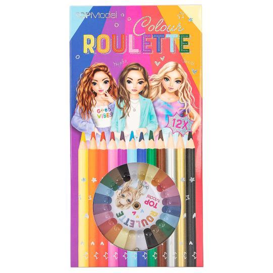Top Model Набір кольорових олівців 12 шт кольорова рулетка 12103, фото 1
