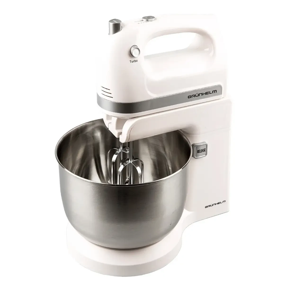 Кухонний міксер 500 Вт 5 швидкостей Grunhelm GRM662W міксер з чашею ручний міксер з насадками для кухні, фото 1