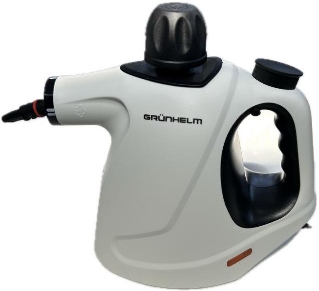 Пароочисник ручний 1050 Вт 0.45 л Grunhelm GSTC450 компактний пароочисник для дому паровий очищувач з насадками, фото 1
