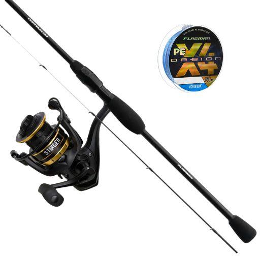 Набір спінінговий Flagman Optimum з котушкою Stinger 3000S та шнуром Orbion PE X4 0.14 мм 150 м, фото 1