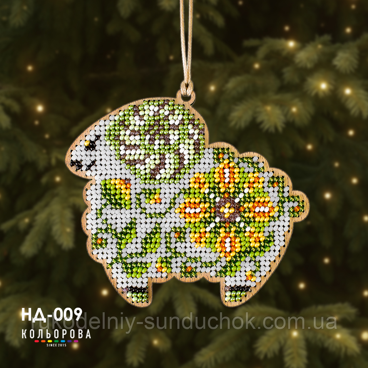 Набір для вишивки новорічної іграшки НД-009 Ріг Достатку, фото 1