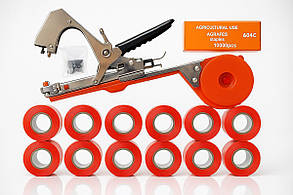 Комплект степлер Tapetool для підв’язки рослин – 10 стрічок, 10 000 скоб, ремкомплект