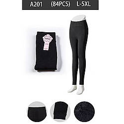 Жіночі зимові лосини з товстим хутром "Фабричний Китай" Мікс Розміри: 48- 54 (11045)