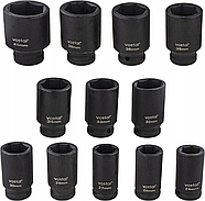 Набір ударних головок 3/4" 12 од. 24-41 мм Falon-Tech FT2687, фото 2