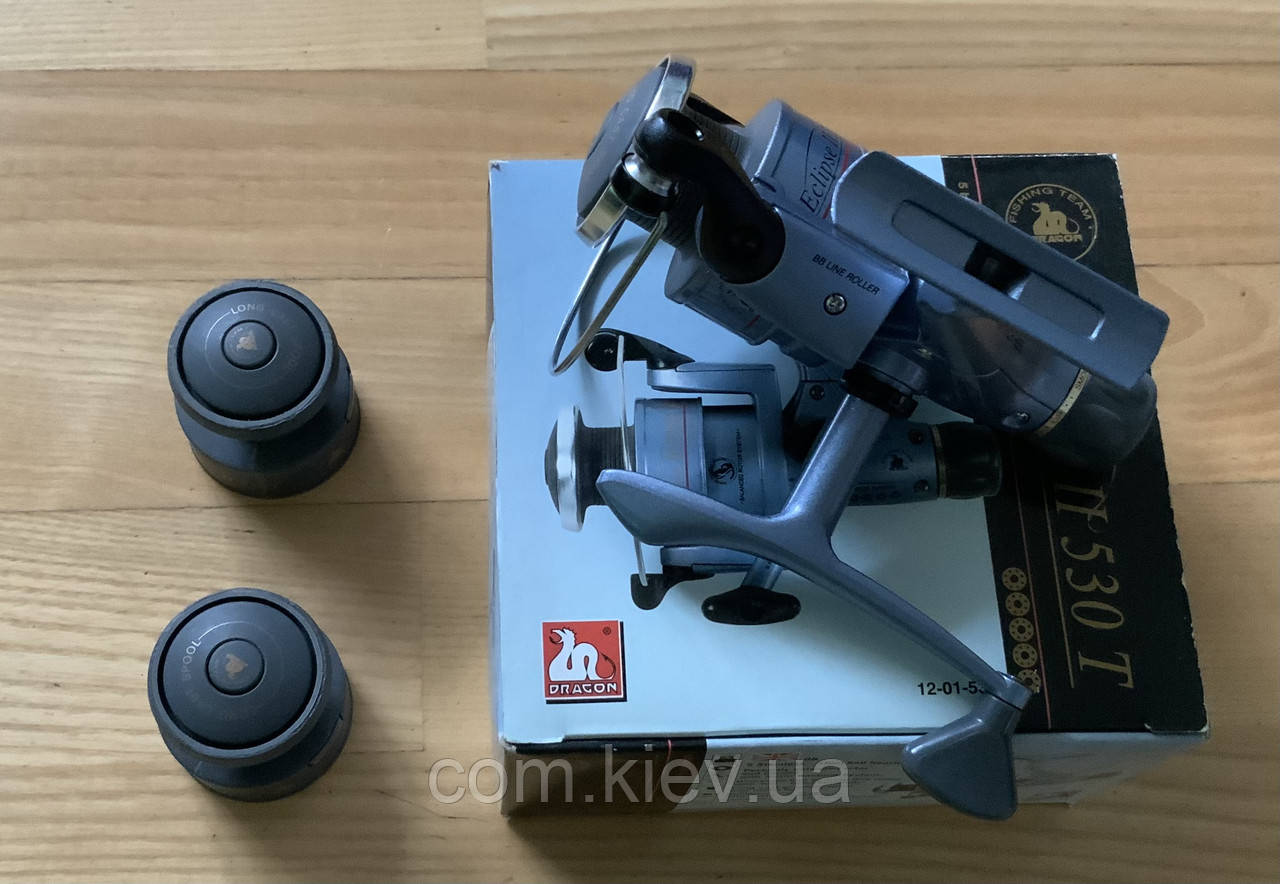 Надійна якісна Рибальська котушка Dragon Eclipse ll 530T з двома додатковими шпулями, фото 1