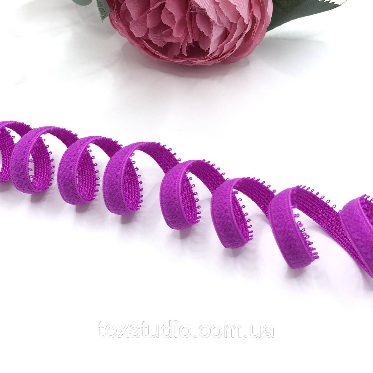 Обробка м'яка неон фіолетова з вусиками 7 мм., фото 1