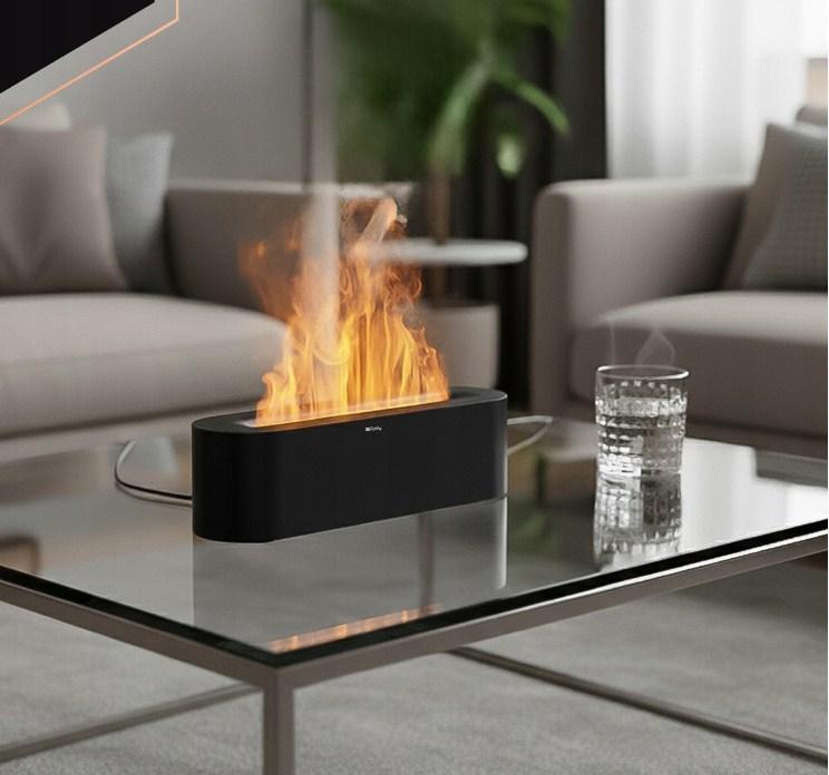 Аромодифузор, зволожувач повітря 3в1 з ефектом полум’я RUHHY 26328, фото 1