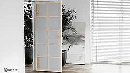 Двері прихованого монтажу Trend (на себе / outside) сірий алюминий, фото 2