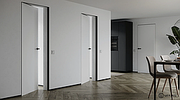 Двері прихованого монтажу Trend (на себе / outside) сірий алюминий, фото 5