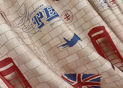 Шторна тканина, фотоштори з різнокольоровим принтом, колекція "Лондон". Колір різнокольоровий. Код 914ш