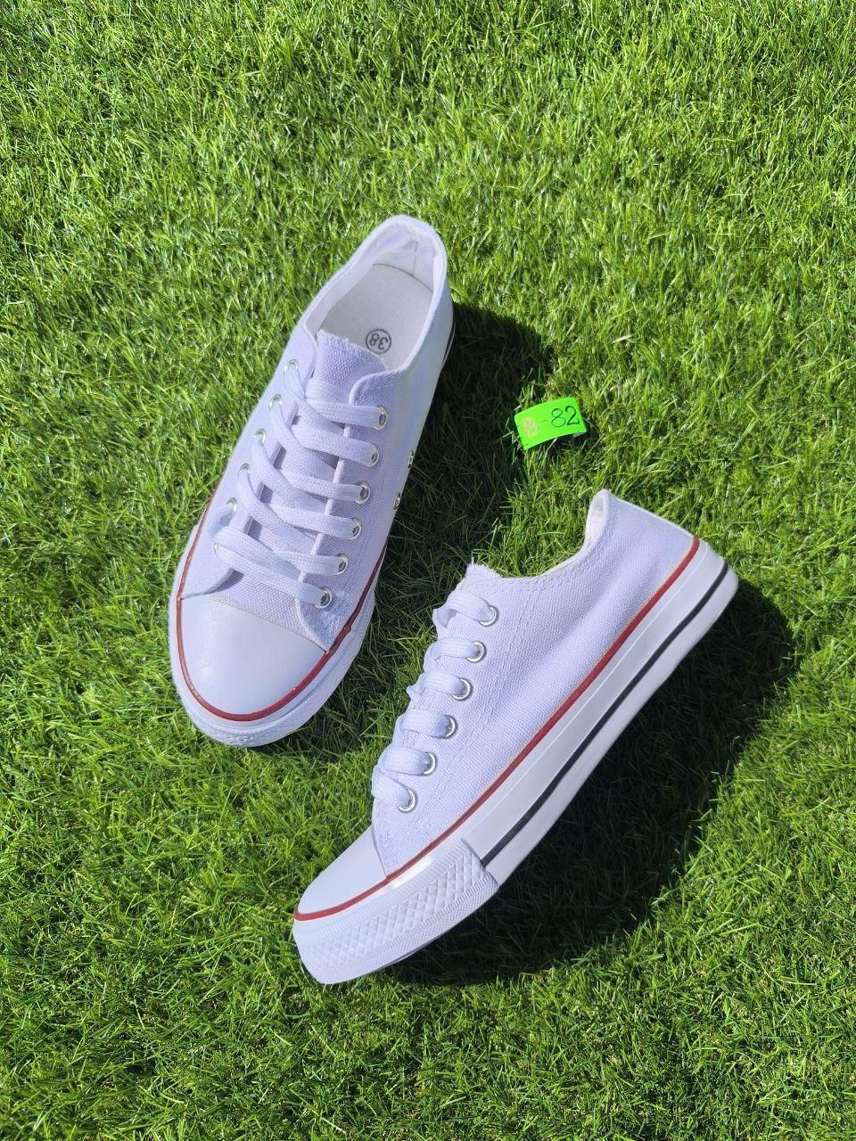 СКІДКА 38 р Конверси жіночі БІЛІ кеди кросівки в стилі chuck teylor чоловічі унісекс текстиль демі