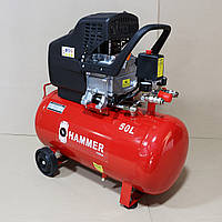 Компресор 50 л, 260 л/хв Hammer HM-143 масляний прямоприводний