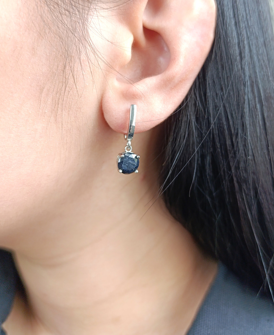 Срібні сережки з сапфіром СТ4500/с-сф, фото 1