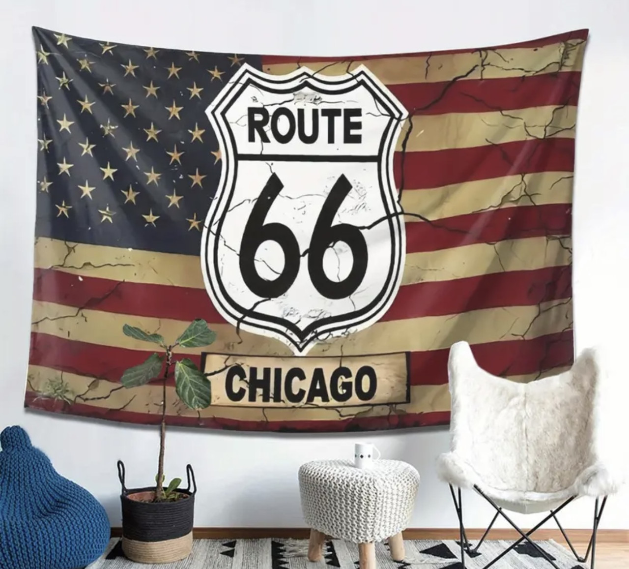 Чиказький американський прапор , 90/60, фото 1